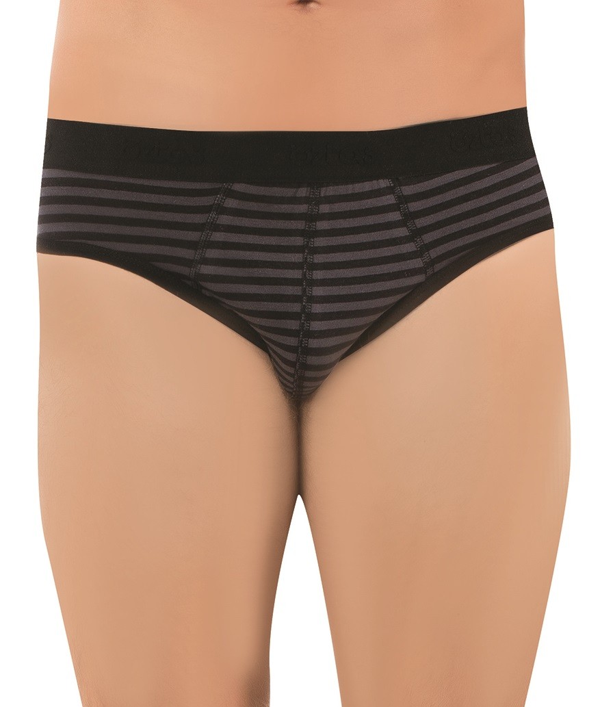 Erkek 3'Lü Lycralı Çizgili Slip 1744-F