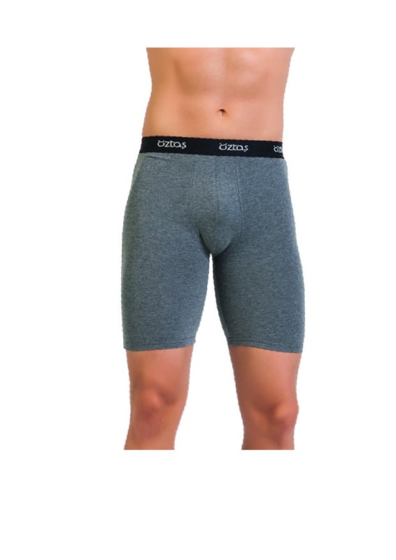 Erkek Lycralı Uzun Boxer Melanj 1737-A