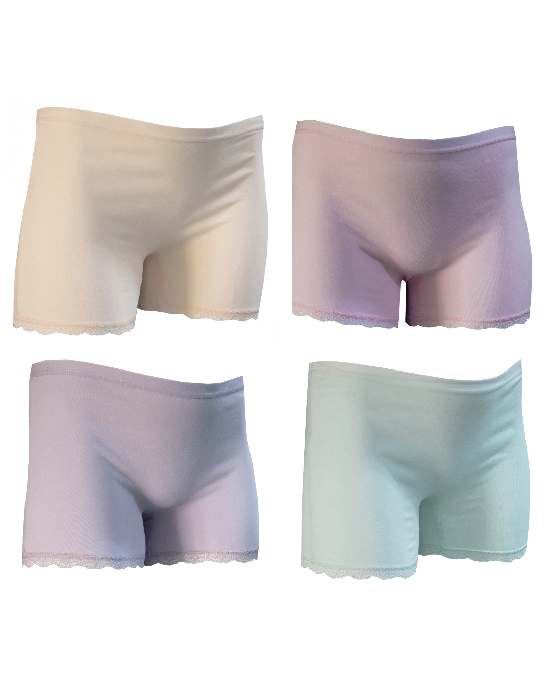 Kız Çocuk Lycralı Paça Dantelli Short 4'LÜ Paket 4734-H