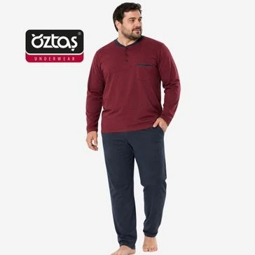 Erkek Büyük Beden Patlı Uzunkol Süprem Pijama 12069-A