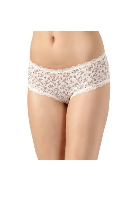 Kadın Elegant Modal Baskılı Dantelli Hipst 4'Lü Paket 2813-YH